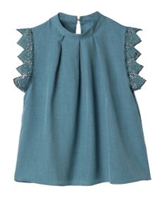 Green Parks ・ＥＬＥＮＣＡＲＥ　ＤＵＥ　リネンライクレースブラウス