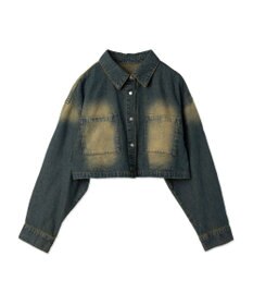 WEGO ヴィンテージウォッシュデニムショートシャツ