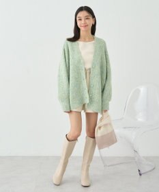 earth music&ecology ふわふわＭＩＸヤーンカーディガン