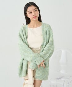 earth music&ecology ふわふわＭＩＸヤーンカーディガン