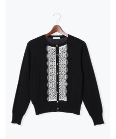 Te chichi フロントレースクルーネックカーディガン