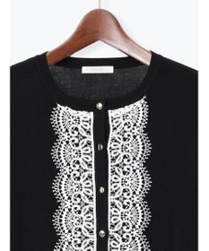 Te chichi フロントレースクルーネックカーディガン