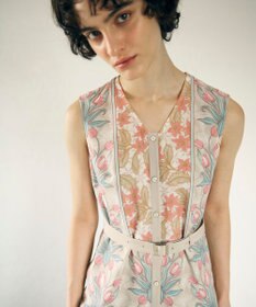 GRACE CONTINENTAL サラサストライププリントワンピース