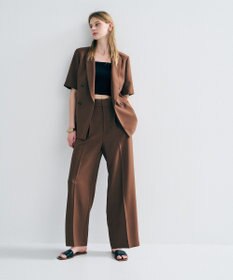 uncrave ウォッシャブルドライサップ ワイドパンツ（サスペンダー付き）