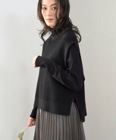 UNFILO 【洗える】ミニケーブル ニットベスト