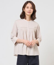 J.PRESS LADIES キャタピラシャツジャージー バンドカラー カットソー