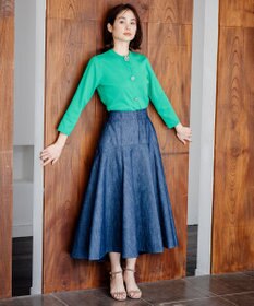 組曲 【組曲×setsuko sagittaire】ストレッチデニムスカート