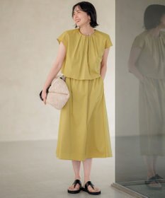 23区 【接触冷感/洗える】ストレッチラミータフタ ワンピース