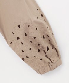 自由区 【洗える】テンセルコットンエンブロイダリー ジャケット