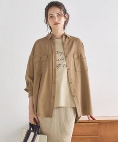 23区 L 【SLOW/一部店舗限定】ガーメントツイル 2WAY シャツ