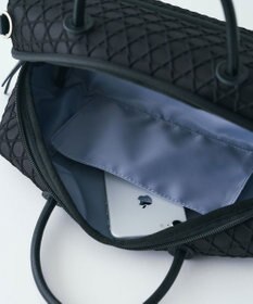 MIYABIYA LAQUOH【撥水加工】篭目柄エンボスボンディング ミニボストン