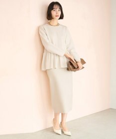 UNFILO BEAUTY FORM KNIT ペプラムセットアップ
