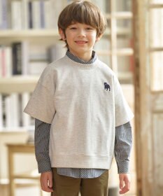 J.PRESS KIDS 【100-130cm】バックブル ミニ裏毛 半袖トレーナー