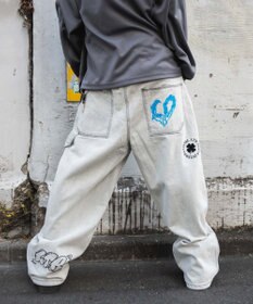 WEGO グラフィックデニムパンツ