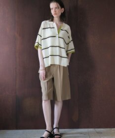 YECCA VECCA 【尾崎紗代子さん着用】タックハーフパンツ