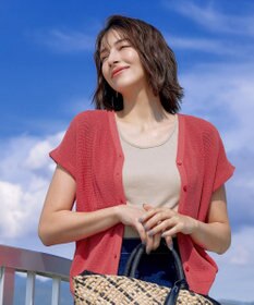 Tiaclasse 【洗える】リネンタッチカーディガン