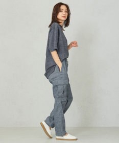 JOSEPH ABBOUD MOUNTAIN 【SPACE／UNISEX】リヨセルリネンシャンブレー パンツ