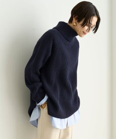 UNFILO あぜ編みオフタートルニット