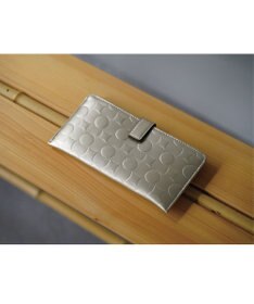 MIYABIYA La quoh with kirakaracho　南蛮七宝 エンボスレザー スリムウォレット