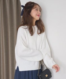 Feroux 【洗える】スパンコール プルオーバーニット