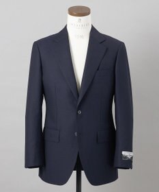 GOTAIRIKU 【御幸毛織】ドライスピナーツイルストレッチスーツ_ネイビー格子