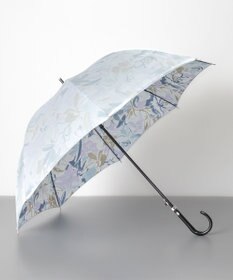 AURORA シャルル ジョルダン 水彩調のカサブランカ柄 ジャンプ式耐風傘