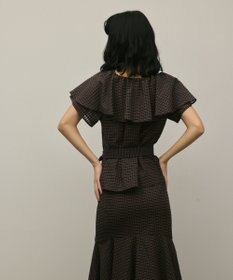 GRACE CONTINENTAL チェックケープブラウス