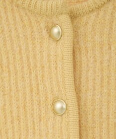 earth music&ecology 【WEB限定】ゴールド釦ショートニットカーディガン
