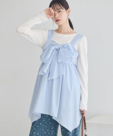 earth music&ecology チェーンリブホルターネックプルオーバー