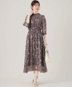 ANY SIS 【洗える】ニュアンスプリント ワンピース