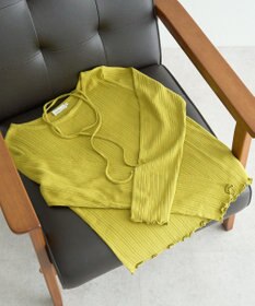 earth music&ecology チェーンリブホルターネックプルオーバー