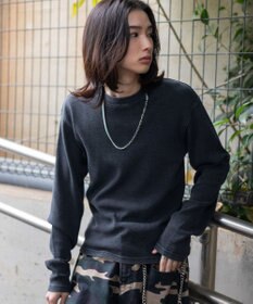 WEGO 【ユニセックス着用ITEM/MLサイズ展開】ワッフルT（LS）