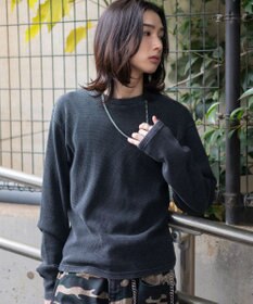 WEGO 【ユニセックス着用ITEM/MLサイズ展開】ワッフルT（LS）