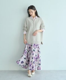 YECCA VECCA 2wayヘンリーネックルーズニット