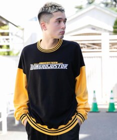 WEGO ヘビーウエイト刺繍バイカラープルオーバー