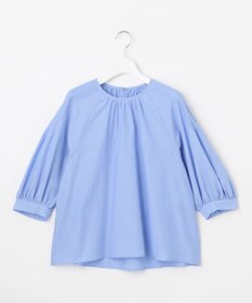自由区 【カタログ掲載】シアーソフトシャンブレークロップド丈 ブラウス