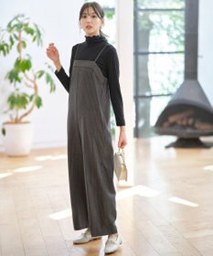 ANY SIS L 【洗える】起毛ストライプ ロンパース