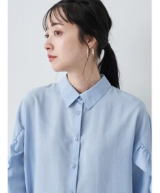 earth music&ecology フリルスリーブシャツ