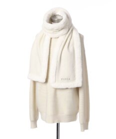 MOONBAT 【WEB限定】FURLA ファートリミングウールマフラー