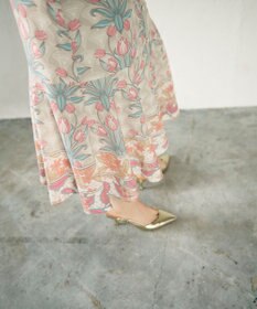 GRACE CONTINENTAL サラサストライププリントワンピース