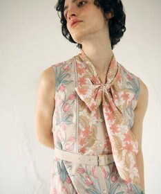 GRACE CONTINENTAL サラサストライププリントワンピース