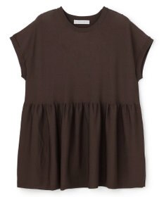 UNFILO L スゴ機能美ニット フレンチスリーブ ペプラム