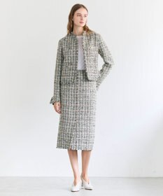 BEIGE， BERYL / ファンシーツイード Iラインスカート