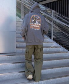 WEGO ピグメントグラフィックプルパーカー