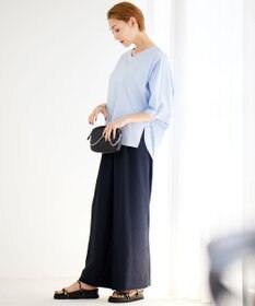 ICB 【洗える】 ブラウスライクジャージー ドルマンスリーブカットソー