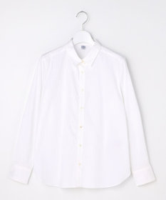 J.PRESS LADIES BEZコットンナイロン ストライプ シャツカラー ブラウス