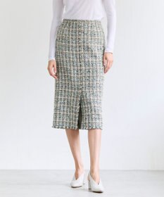 BEIGE， BERYL / ファンシーツイード Iラインスカート