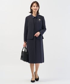 J.PRESS LADIES S 【2way】セラテリーダブルクロス 襟付き ワンピース