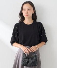 earth music&ecology パールスリーブニットプルオーバー