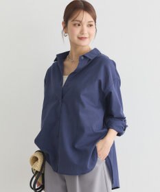 earth music&ecology 【接触冷感】綿麻混ベーシックシャツ